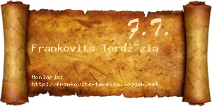 Frankovits Terézia névjegykártya